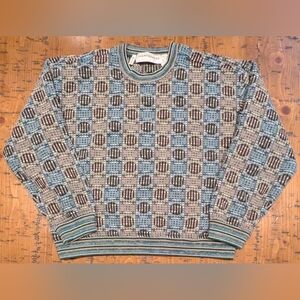 VTG- Jhane Barnes unique Woven Sweater